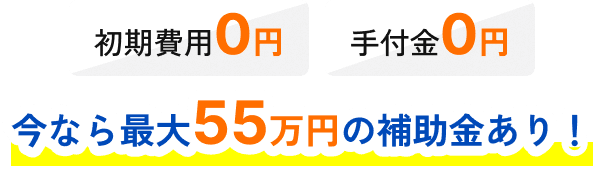 今なら最大55万円の補助金あり！
